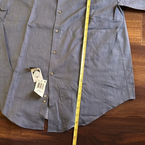 Calvin Klein Non Iron Button Down Dress Slim Fit Dress Shirt Size 16 1/2 32-33 - Picture 7 of 9